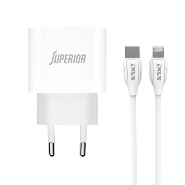 Kucni punjac Superior CO-DC56 Fast PD 20W 3A Type C na Lightning beli
